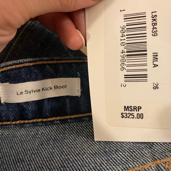 FRAME THE SYLVIE KICK BOOT JEAN PAINT SPATTER SIZE 26 NEW WITH TAGS - Picture 6 of 7